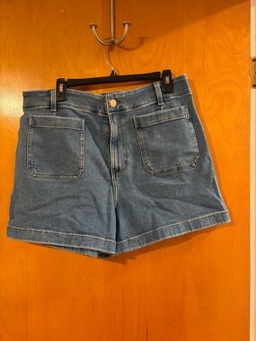 LC Lauren Conrad Front-Pocket Denim Shorts - Blue